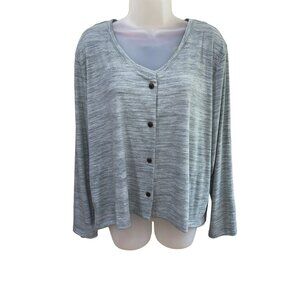 NWT MUKLUKS Ladies Comfy Button Front Top with Pockets Size Large